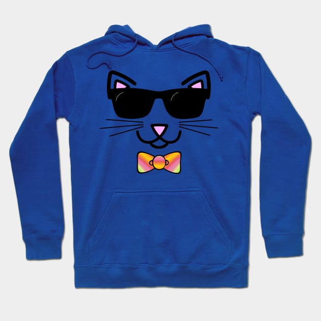 Cool Cat Wearing Sunglasses Hoodie by Gravityx9